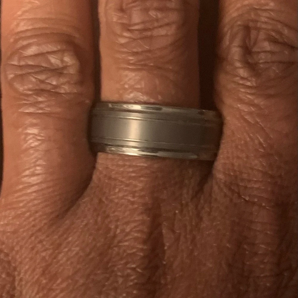 Zales Mens Wedding Band Tungsten Gunmetal Size 9